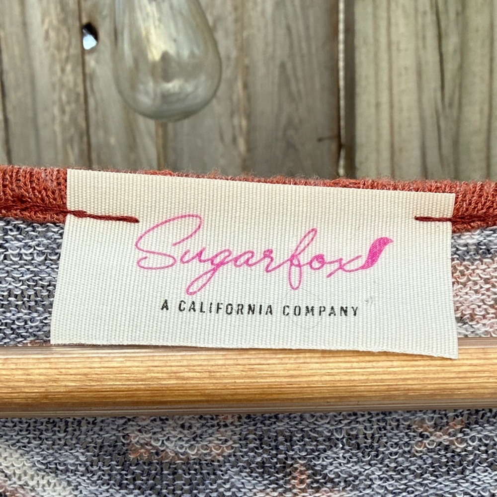 Sugarfox Multi Textured and Patterned V-Neck Pull… - image 2